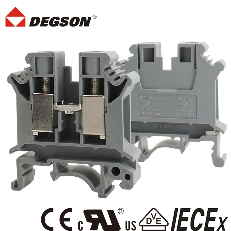 DEGSON高松螺钉导轨式接线端子排PC10-01P-11-00AH菲尼克斯UK10N