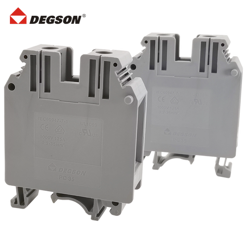 DEGSON螺钉式导轨端子排PC35-PE