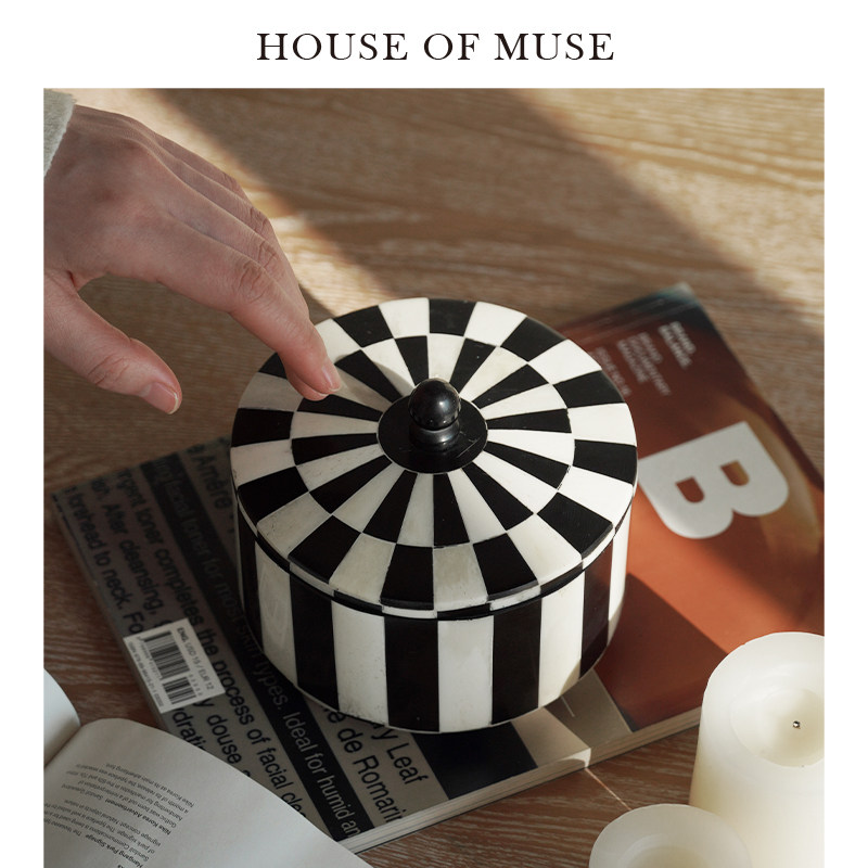 缪斯家"时光棋盘"印度舶来中古风牛骨首饰罐珠宝项链复古收纳摆件,家居饰品,装饰摆件,淘宝优惠券,粉丝福利购,淘宝优惠卷