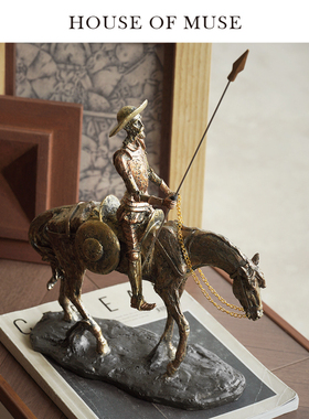 缪斯家 中古私藏！中世纪骑士摆件古典桌面书房办公室艺术装饰品