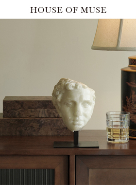 缪斯家中古风桌面摆件古希腊头像仿玉石古典艺术人像雕塑装饰品