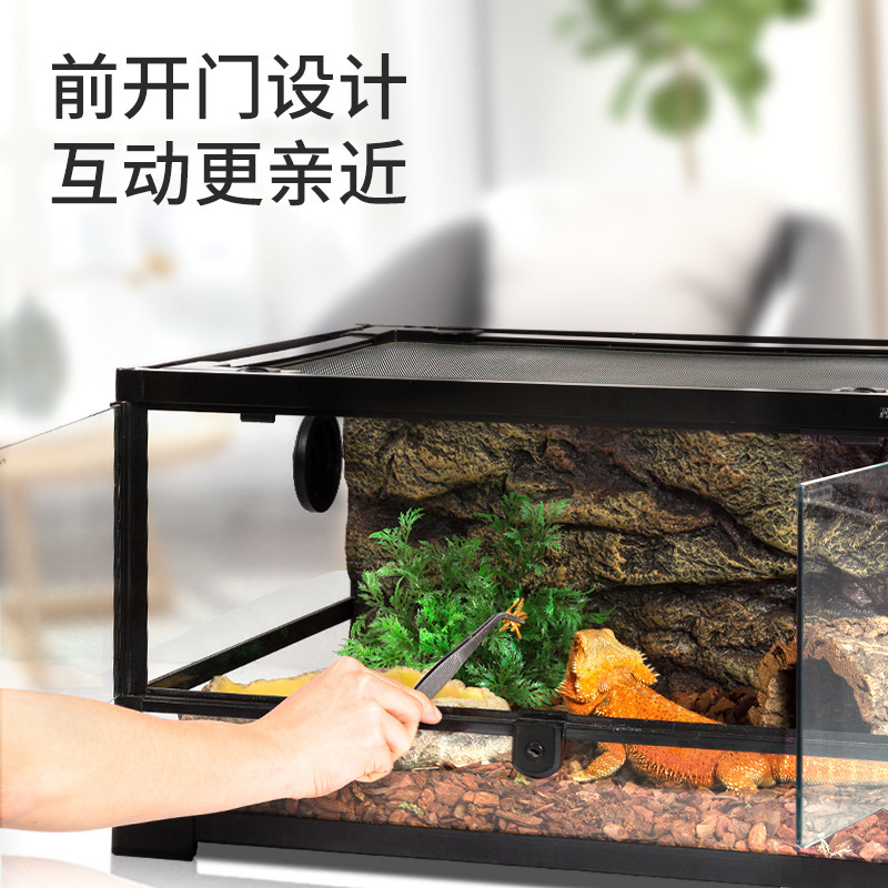 新派Reptizoo瑞皮爬宠饲养箱蜥蜴守宫陆龟蛇爬缸热带雨林缸造景缸