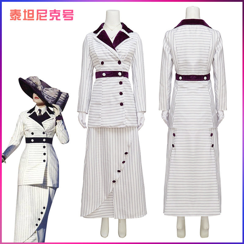 电影泰坦尼克号cos女主角rose露丝cosplay影视服装
