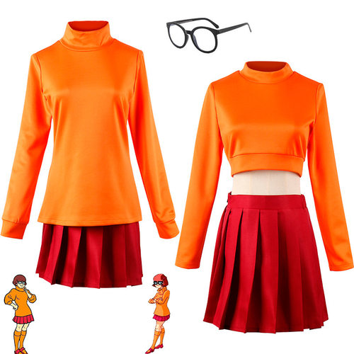 史酷比狗维尔玛cos服万圣节角色表演服Scooby-DooVelmacosplay
