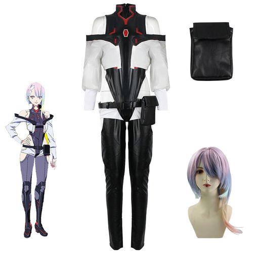 赛博朋克边缘行者露西cos衣服Lucy服装跑手假发赛博浪客女装