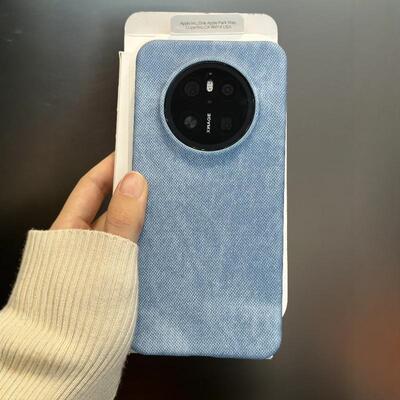 【】复古牛仔蓝半包适用荣