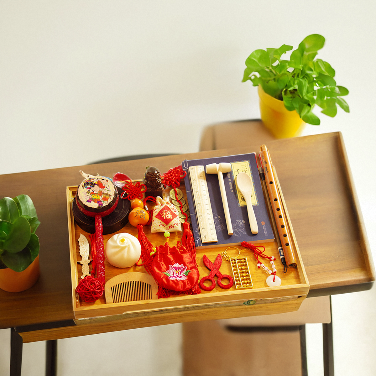 宝宝中式抓周礼盒套装男孩抓阄