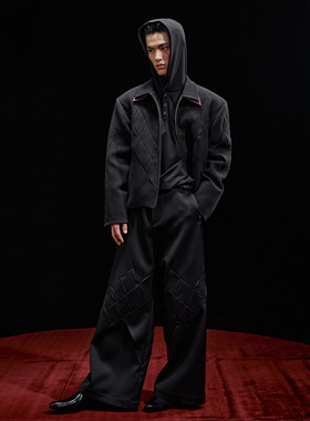 高定款*芸蚁〔软中华〕日本进口提花棉麻纯手工万刀 切割镂空夹克