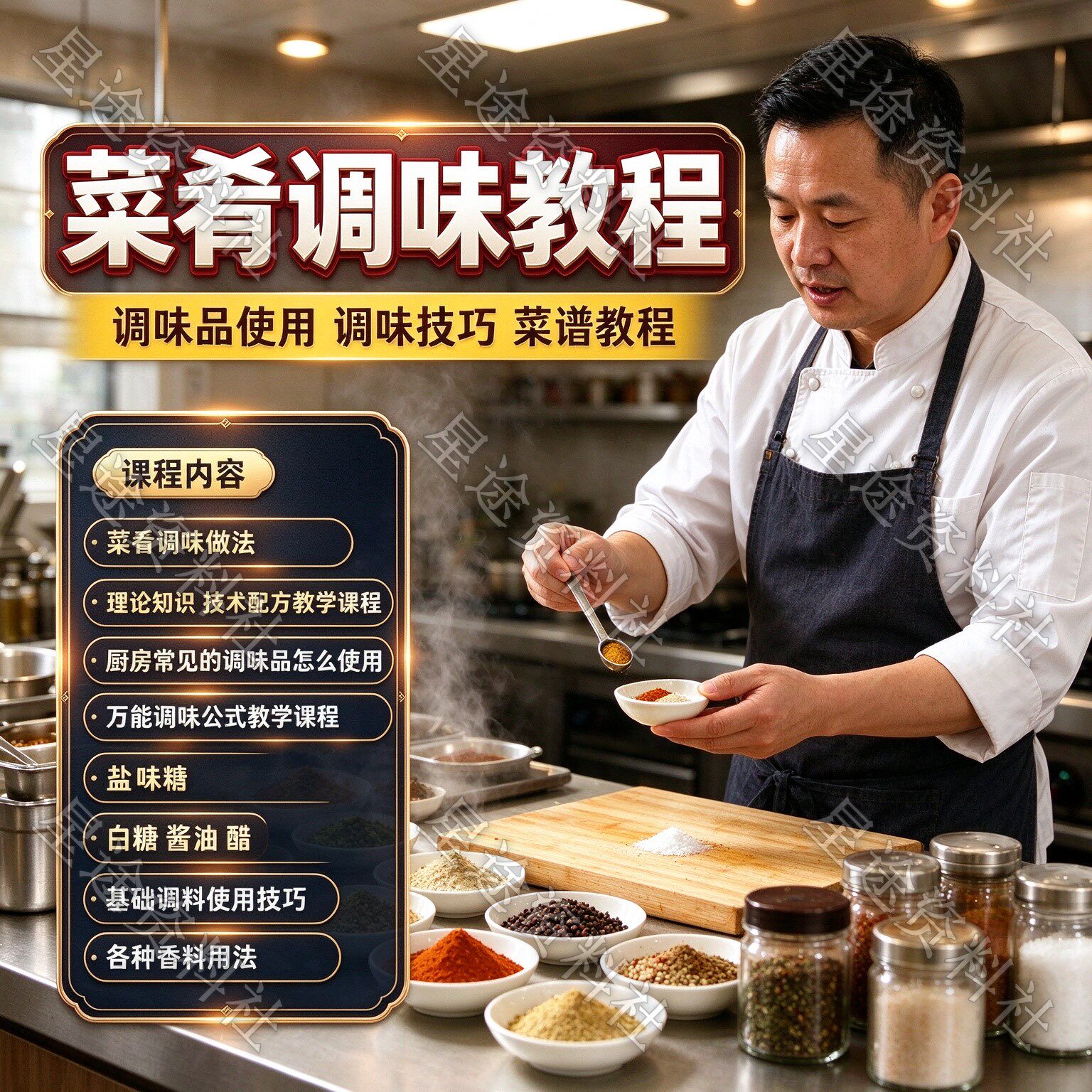 自学菜肴调味视频教程厨房调料使用技巧香料用法技术配方教学课程