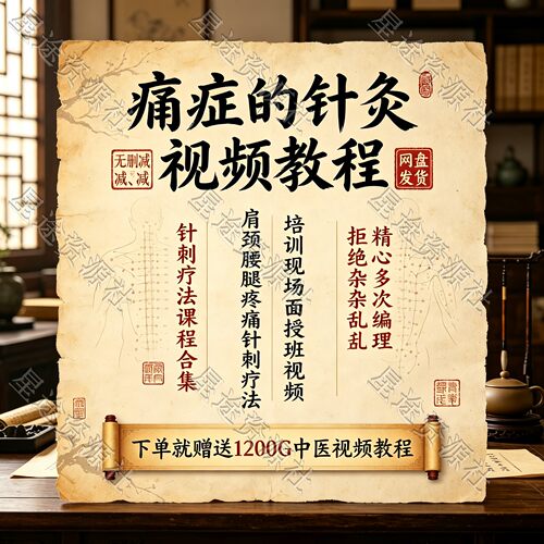 痛症的120种针灸视频颈肩腰腿痛全身疼痛针灸治疗教程课程中医