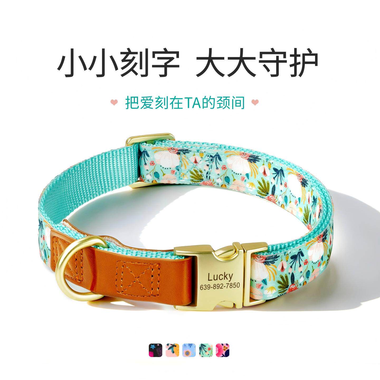 狗狗项圈防丢刻字小型犬狗颈圈宠物脖圈中型犬遛狗狗脖套宠物项圈图片