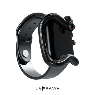LAPUVAVA适用苹果手表iwatch保护壳黑蛇表壳表带S11 S10