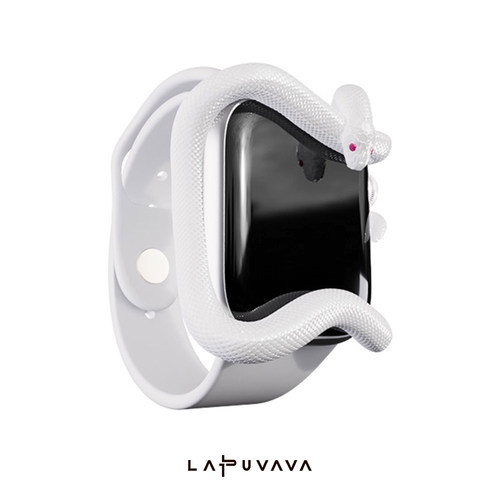 LAPUVAVA适用苹果手表iwatch保护壳白蛇表壳表带S10/9/8/6/5/4/se