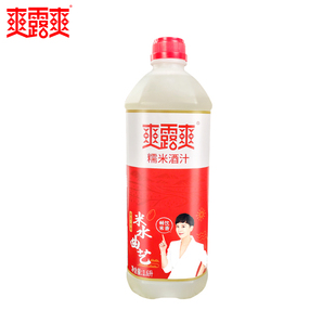 爽露爽糯米酒汁1.6L瓶装 甜酒酿传统糯米发酵低度微醺清爽聚会佳酿