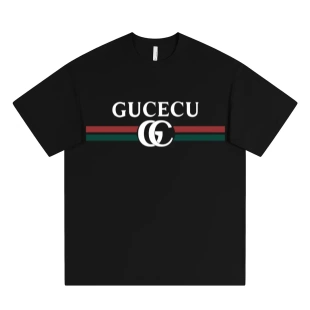 冰感T恤上衣宽松圆领百搭潮流休闲大码 短袖 青少年 新款 GUCECU夏季