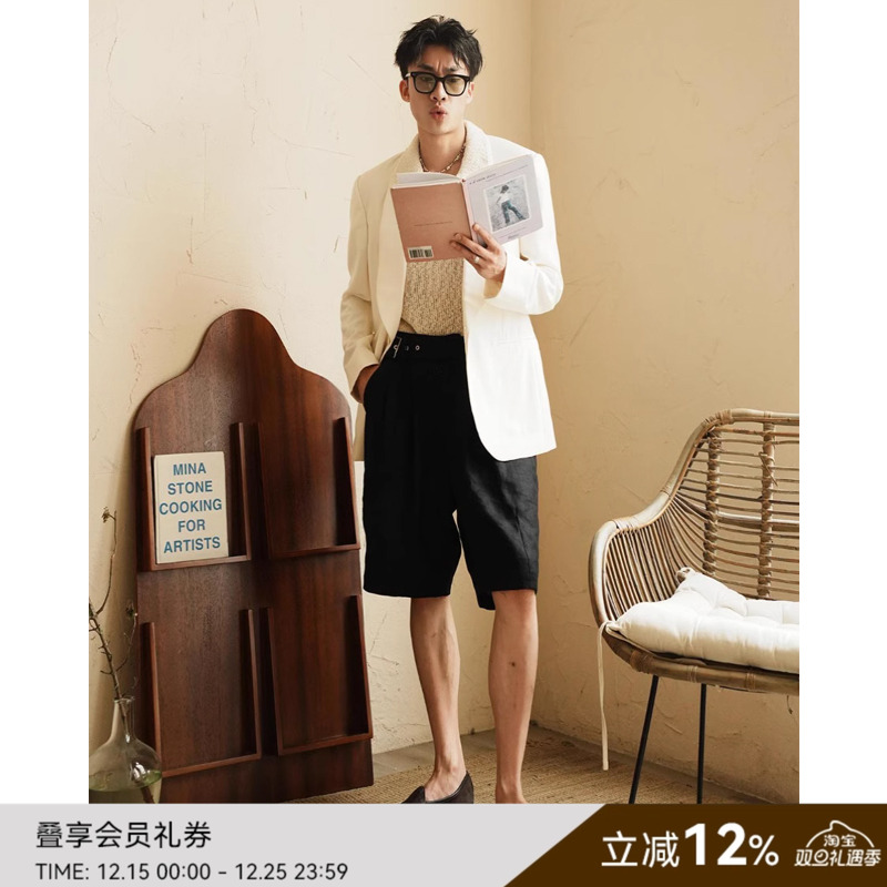 亚麻短裤休闲短裤短裤休闲