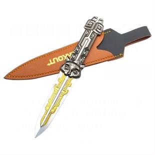 皮模型训练儿童玩具新款合金水晶怜悯弹簧官方小刀全套18CM三角洲