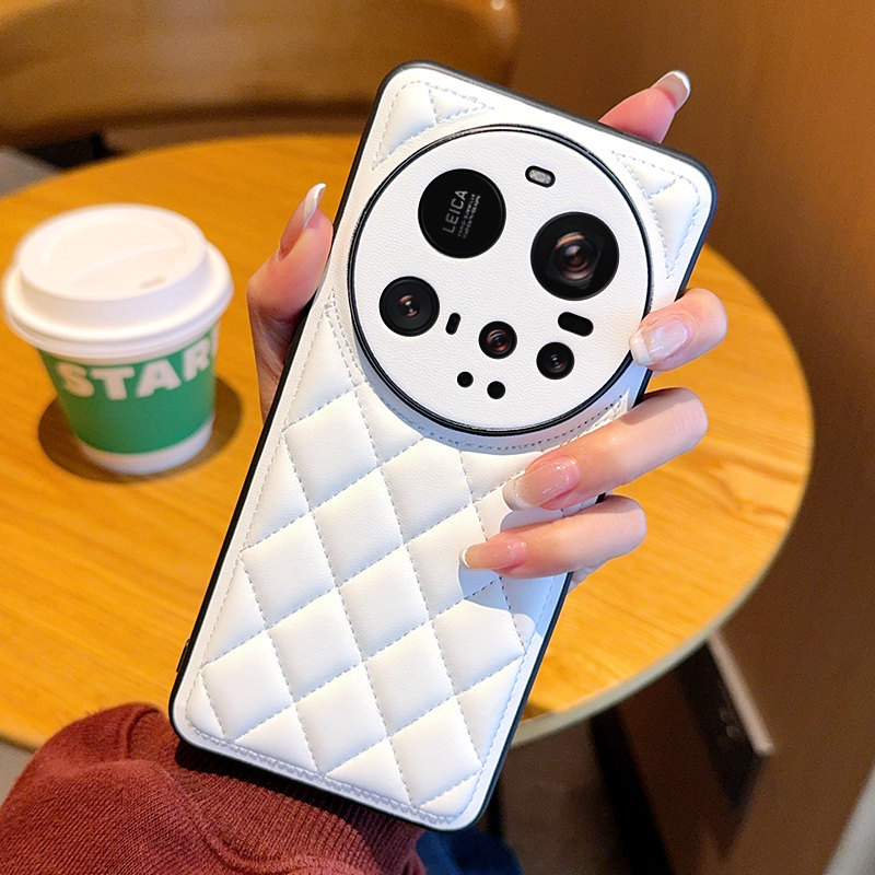 高级菱格小香风适用小米15ultra手机壳皮纹小米15ultra保护套硅胶防摔软边15ultra全包高档大牌奢华女款