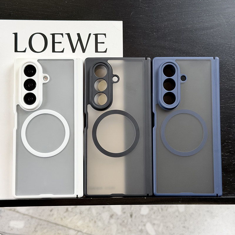 高档磁吸磨砂肤感适用三星zfold7手机壳简约galaxy fold6保护套双中轴防摔三星W26高级展界系列磁吸三星fold5