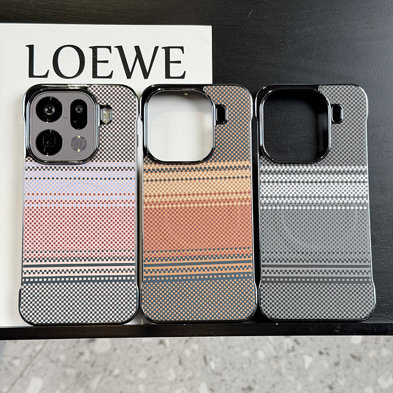 高级磁吸无边框适用oppofindx9手机壳电镀findx8ultra保护套半包硬壳超薄findx9pro个性民族风拼接撞色ins