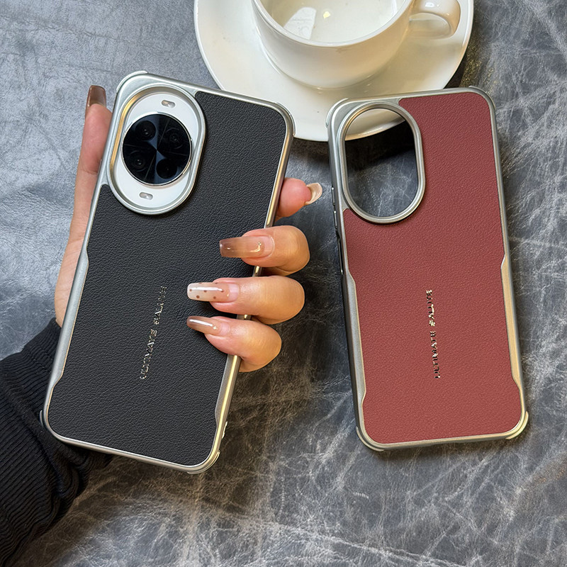 高档磁吸刀锋适用华为nova14手机壳皮纹nova14ultra保护套全包防摔nova14pro高级纯色非凡系列个性男女