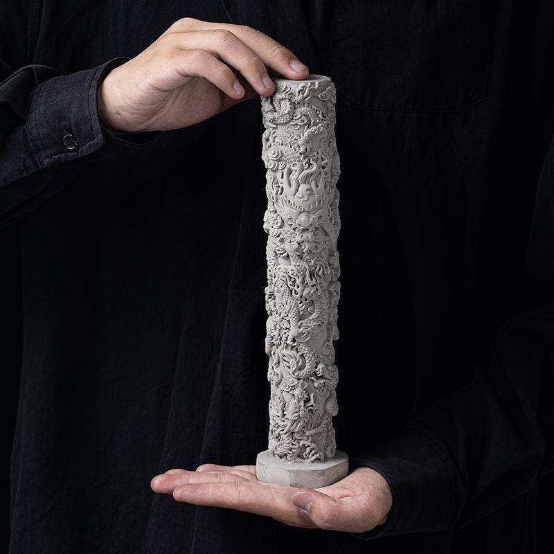 新新中式创意水泥九龙柱鱼缸沉水造景布景摆件玄关客厅桌面装饰品,机械设备,矿山专用设备,淘宝优惠券,粉丝福利购,淘宝优惠卷