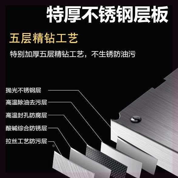特厚不锈钢工作台两层304膜直角操作台桌子烤箱置物架厨房白钢架