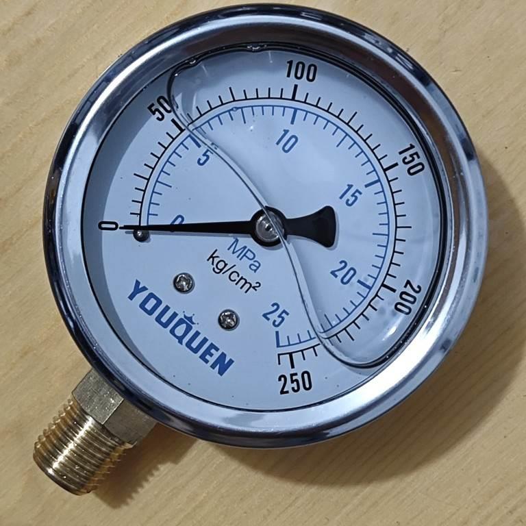 YOUQUEN耐震压力表YN60 63油昆液压径向立式10/25/40/60MPA kg/cm