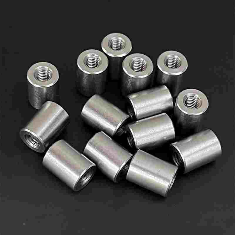 304不锈钢双通圆形接线柱隔离柱加长超长圆螺母垫柱M2M3M4M5M6M8