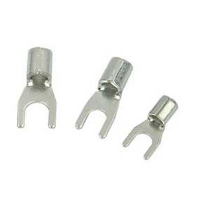 紫铜焊口 UT1.5-3 叉形裸端子 接线 冷压端子 镀银线耳  1000个