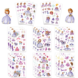 迪士尼小公主苏菲亚儿童动画片拼图贴纸Sofia the First益智贴画