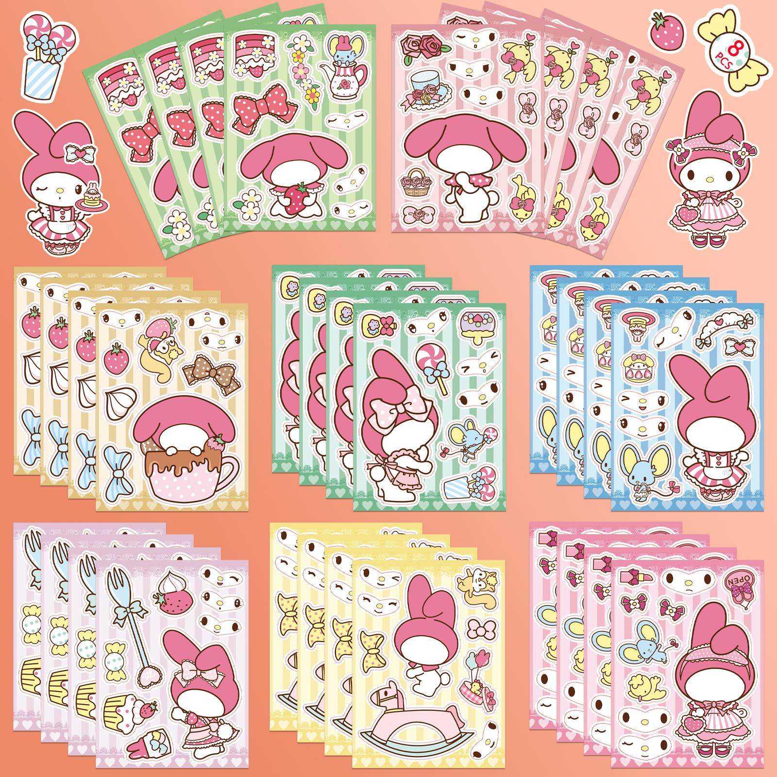 美乐蒂Melody卡通拼图贴纸可爱趣味儿童手账亲子益智装饰防水贴画,文具电教/文化用品/商务用品,贴纸/立体贴纸,淘宝优惠券,粉丝福利购,淘宝优惠卷