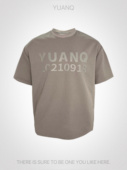 YUANQ24SS品牌成立日美式 短袖 小众小领口高级感复古宽松休闲T恤