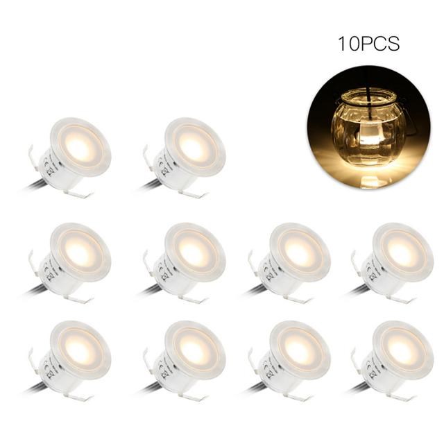 10PCS 32mm LED Deck Lights 6W 500LM Small Underground IP67 W