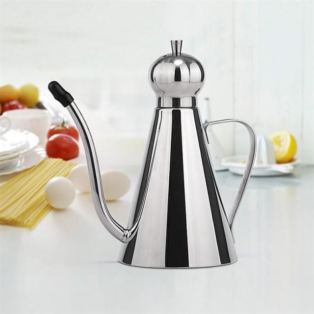 Stainless Steel Oil Bottle Sauce Bottle Condiment Storage Bo