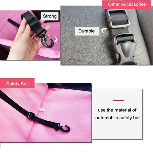 Pet Carriers Portable Car Dog Seat Cover Belt Booster  Bag F