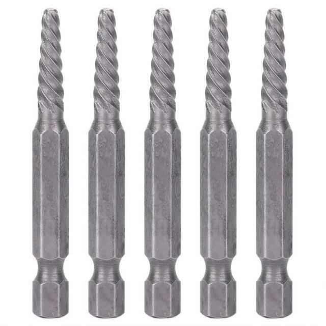 5pcs 61mm Screw Extractor Broken Damaged Bolts Hex Shank Ele