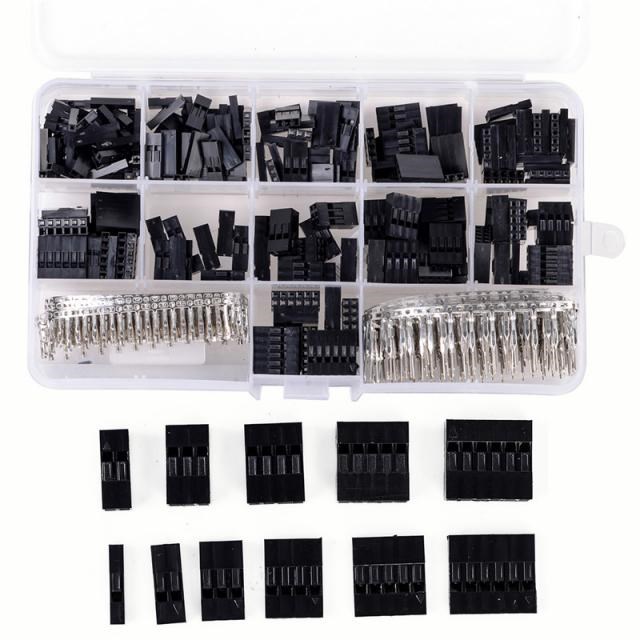 620pcs Male Female Crimp Pins Kit Wire Cable Jumper Pin Head