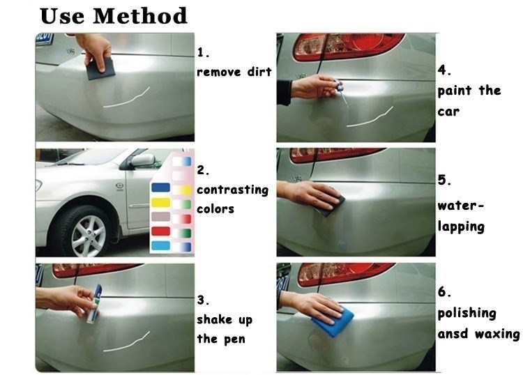 8 Colors 12ml New Professional Car Paint Repair Pen Waterpro