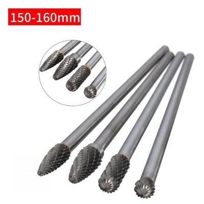 4pcs Tungsten steel grinding head Single slot Tungsten Steel