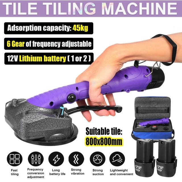 Drillpro Tile Vibrator 1000W Tiling Tiles Machine Suction Cu