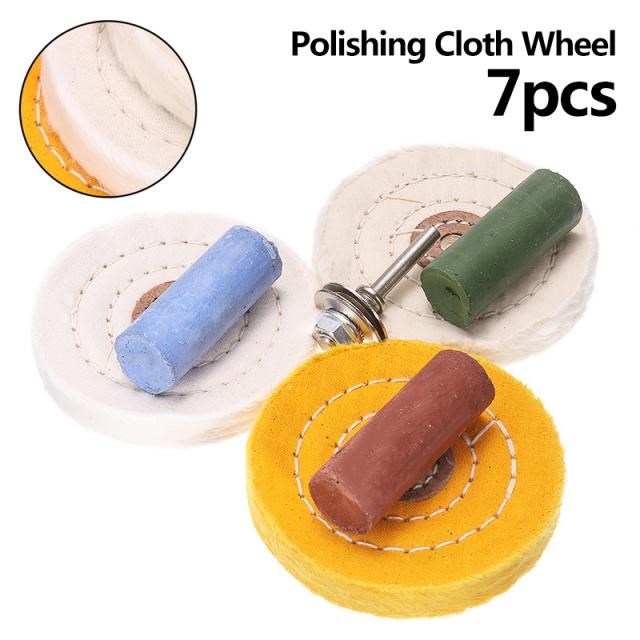 7pcs/set Jewelry Mirror Polishing Wheel Tool Buffing Cloth W
