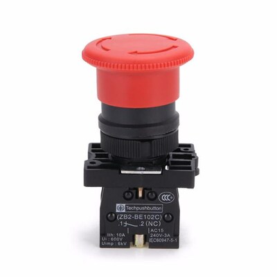 600V 10A XB2-ES542 Red Mushroom Switch 22mm NC N/C Emergency