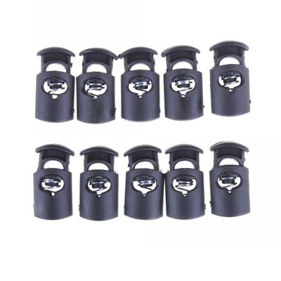 10pcs Plastic Toggle Spring Clasp Stop Drawstring Rope Cord