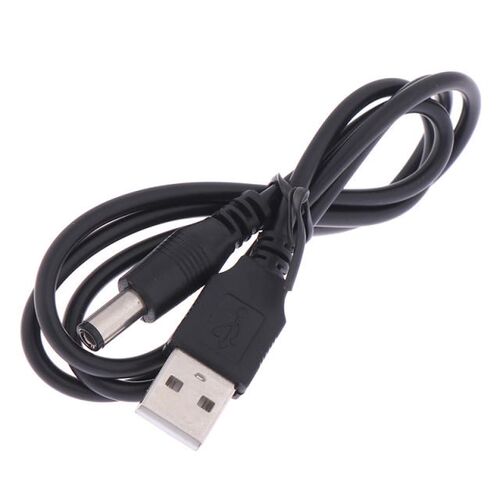 80cm 5V USB Charger power Cable to DC 5.5 mm plug  jack USB