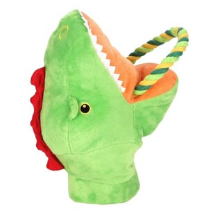 Funny Shark Crocodile Pet Dog Toy Squeaky Plush Glove 适用于