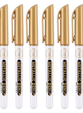 6Pc Gold Silver Epoxy Resin Drawing Pen Gold Leafing Point P