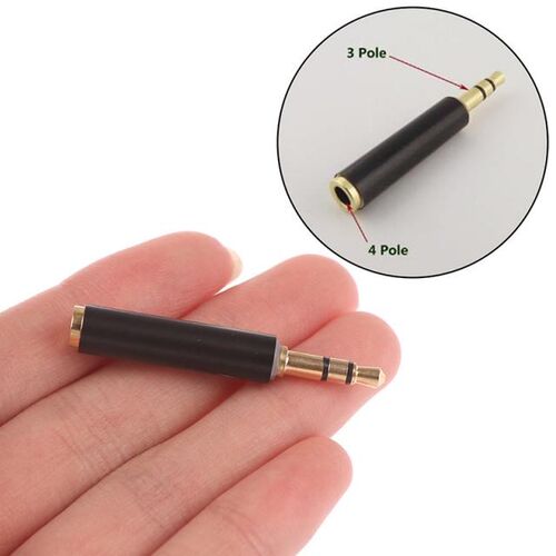 1pcs Hot 3.5mm Stereo 3 Pole Male To 4 Pole 3 Ring Female Au