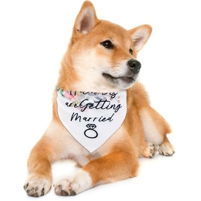 Pet Dog Bandana My Humans are Getting Married Floral Wedding
