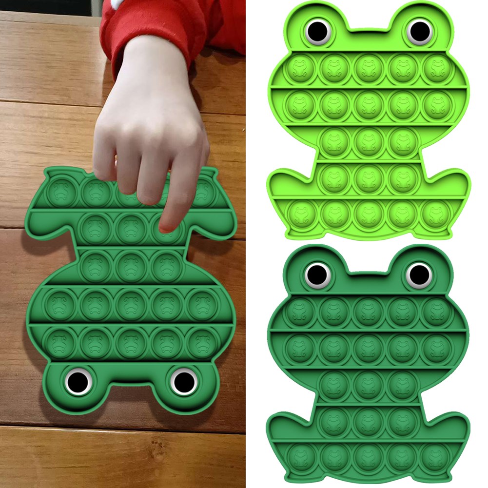 Frog Shape Push Bubble Sensory Toy Silicone Relief Stress Au